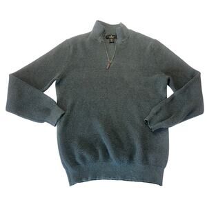 Daniel Bishop Green Gray Quarter Zip Pullover Sweater Preppy - Size Men's XL